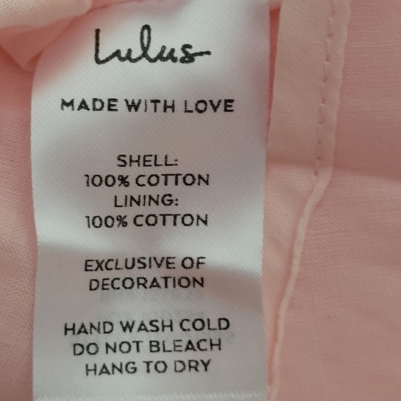 Lulus So Darling Light Pink Dotted Short Sleeve Mini Dress Medium - Picture 10 of 10